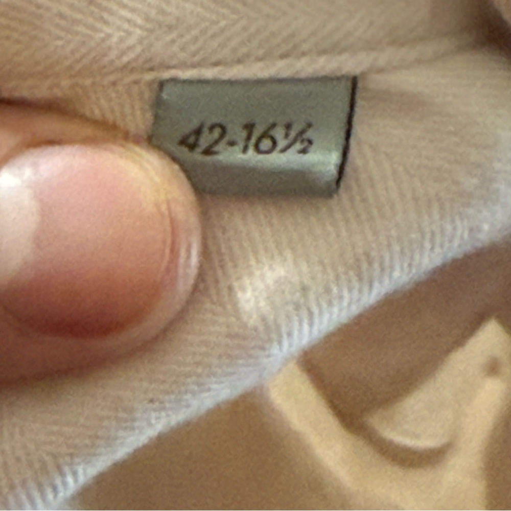 Canali Men's Light Cream Dress Shirt - Picture 7 of 7